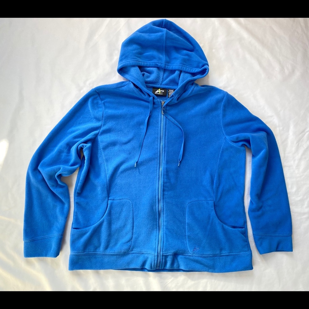 Athletech hoodie zip up jacket blue